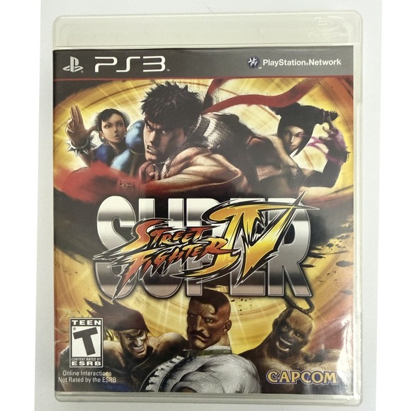 Capcom Other - Super Street Fighter IV 4 - Sony PS3 - CIB - Case Disc Manual Black Label Tested